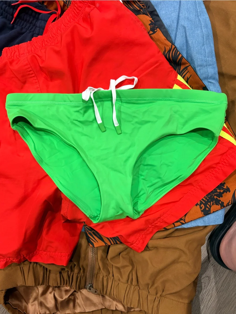 Woxer Mid-rise swim brief Bikini Swim Kelly Green with UPF 50+ Lycra Size M